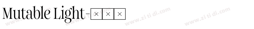 Mutable Light字体转换
